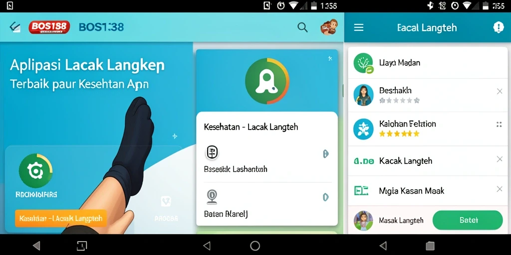 Tampilan antarmuka utama aplikasi Lacak Langkah BOS138.