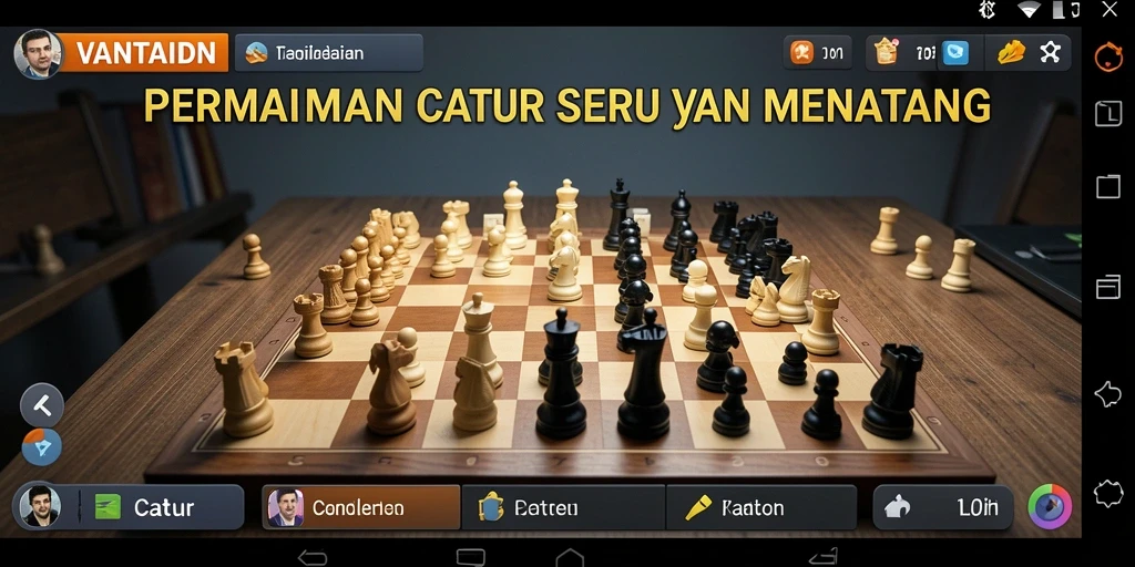 Antarmuka permainan Catur VANTAIDN yang menawan dan fungsional.